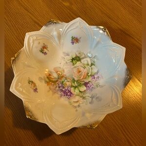 Large Bavarian china bowl floral pattern